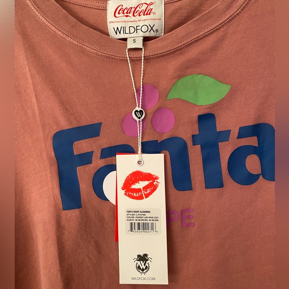 Wildfox Fanta Grape Crop Top Burnt Orange Size Small - Picture 5 of 7